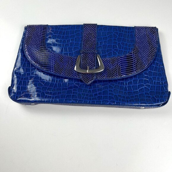 White House Black Market Handbags - White House Black Market bag clutch blue (No Strap)